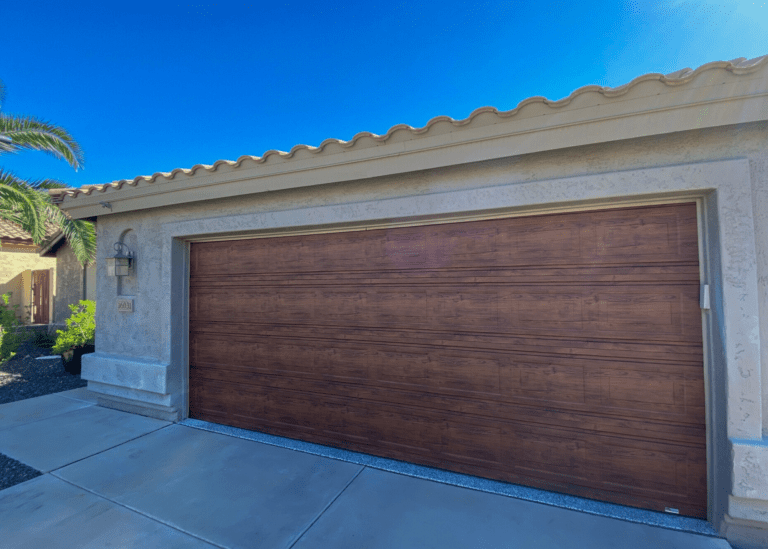 installed garage door